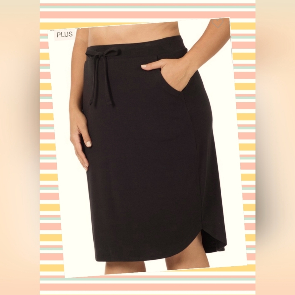 Zenana Tulip Skirt-Black